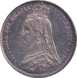1887 SIXPENCE ( UNC )