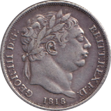 1818 SIXPENCE ( VF )