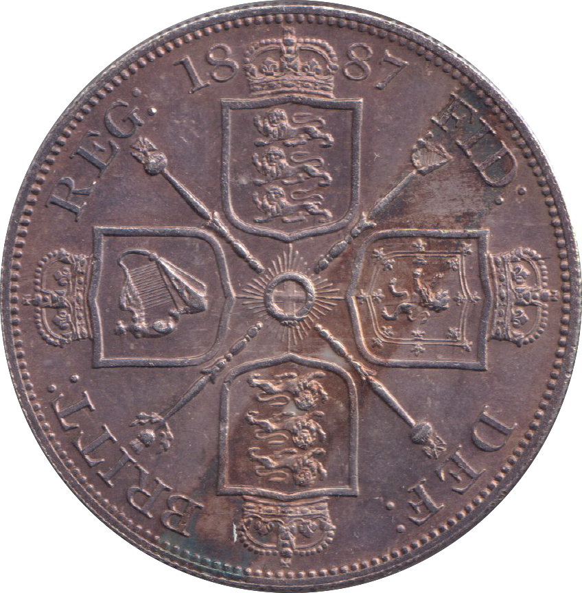 1887 DOUBLE FLORIN ( EF )