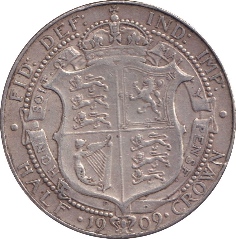 1909 HALFCROWN ( VF )