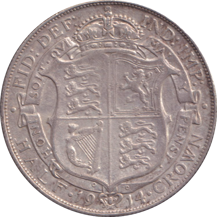 1914 HALFCROWN ( VF )