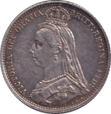 1887 SIXPENCE ( EF )