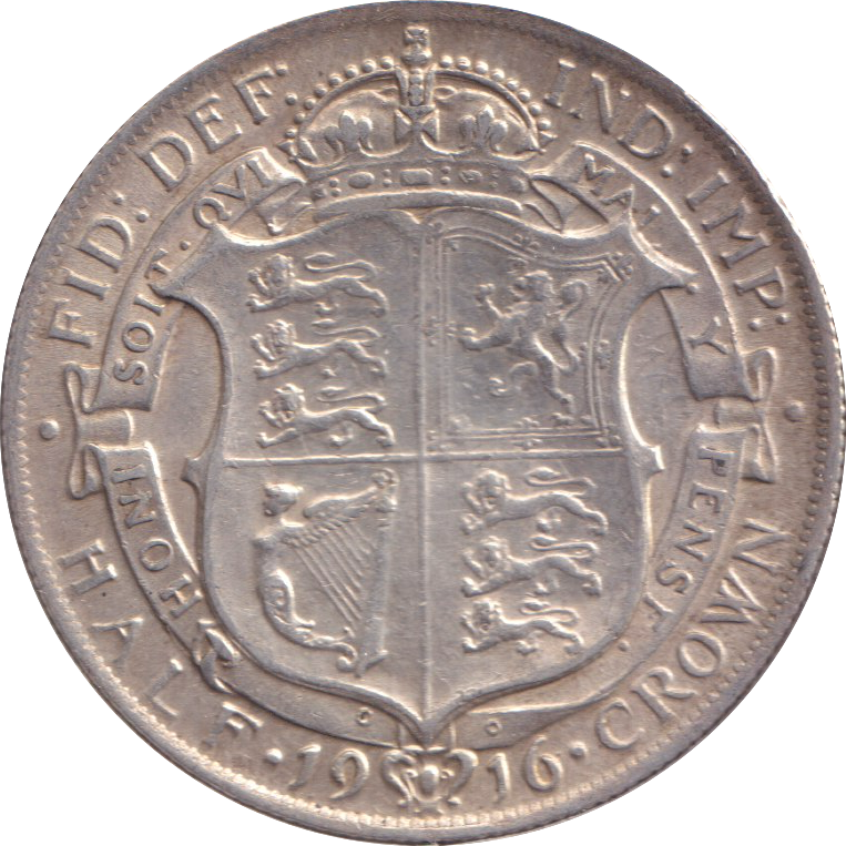 1916 HALFCROWN ( VF )