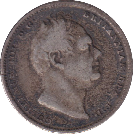 1834 SIXPENCE ( FINE )