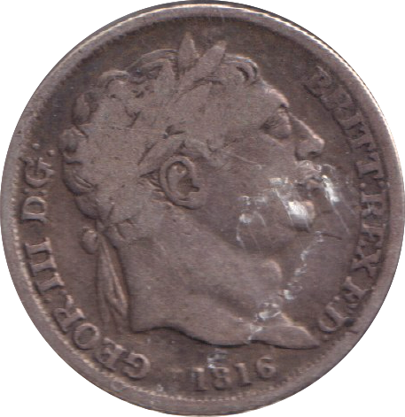 1816 SIXPENCE ( FAIR )