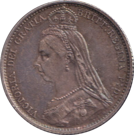1887 SIXPENCE ( GVF )