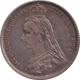 1887 SIXPENCE ( GVF )