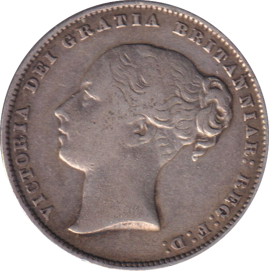 1859 ONE SHILLING ( GF )