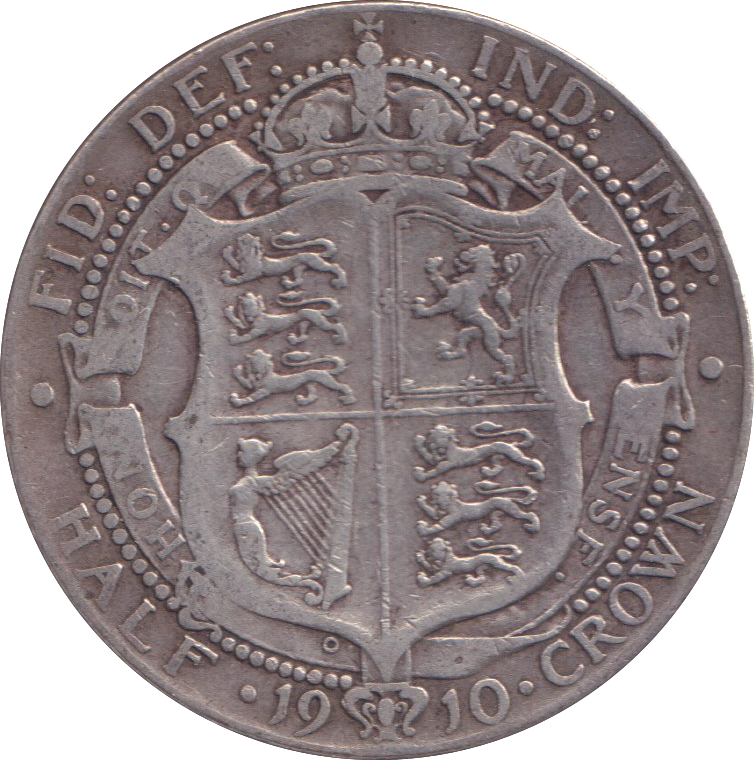 1910 HALFCROWN ( FINE )