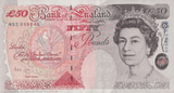 FIFTY POUNDS BANKNOTE BAILEY REF £50-33 ( AUNC ) - £50 - Cambridgeshire Coins