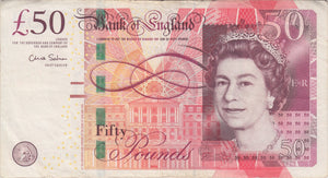 FIFTY POUNDS BANKNOTE CHRIS SALMON REF £50 - 7 - £50 Banknotes - Cambridgeshire Coins