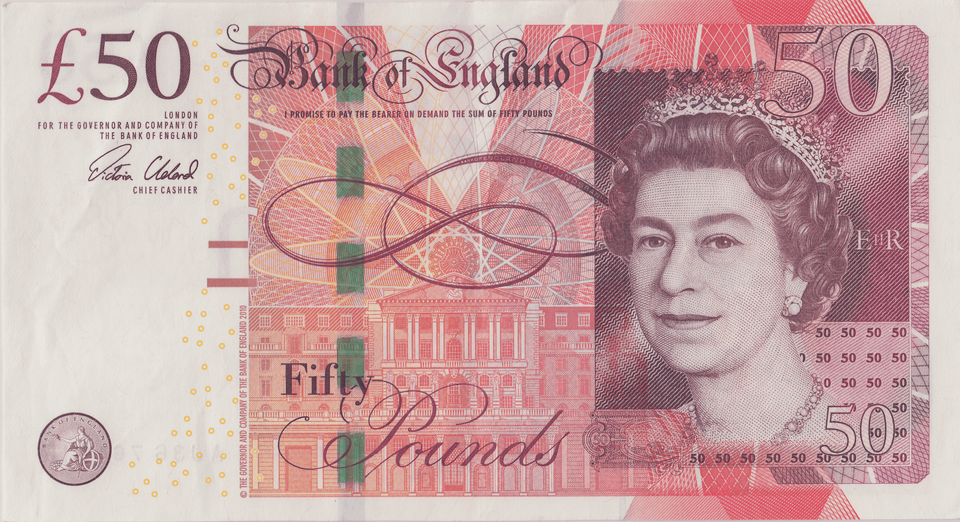 FIFTY POUNDS BANKNOTE CLELAND REF £50 - 13 - £50 - Cambridgeshire Coins