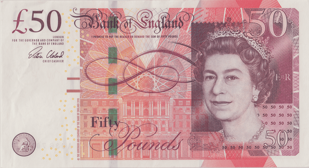 FIFTY POUNDS BANKNOTE CLELAND REF £50 - 13 - £50 - Cambridgeshire Coins