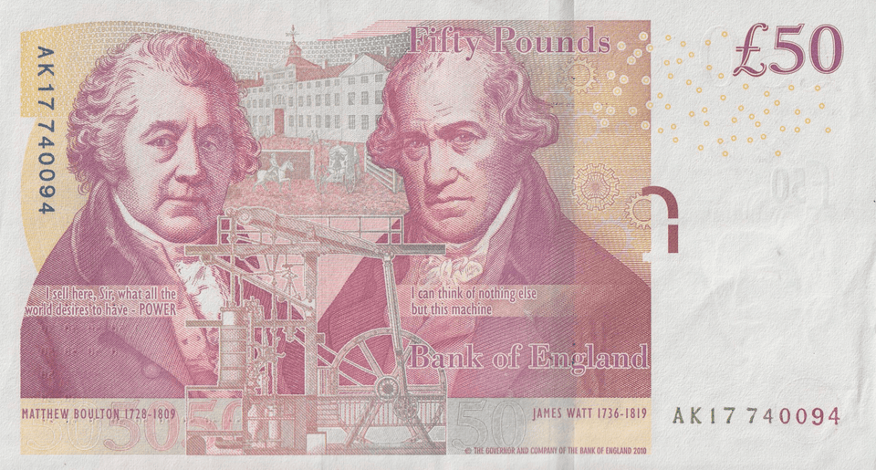 FIFTY POUNDS BANKNOTE CLELAND REF £50-29 ( AUNC) - £50 - Cambridgeshire Coins