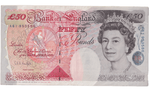 FIFTY POUNDS BANKNOTE KENTFIELD REF £50 - 15 - £50 - Cambridgeshire Coins
