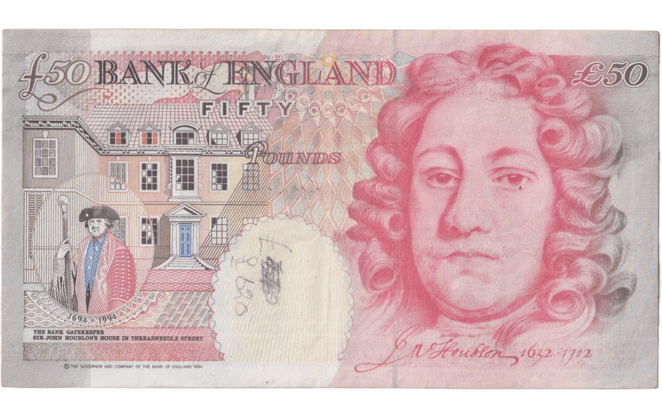 FIFTY POUNDS BANKNOTE KENTFIELD REF £50 - 15 - £50 - Cambridgeshire Coins