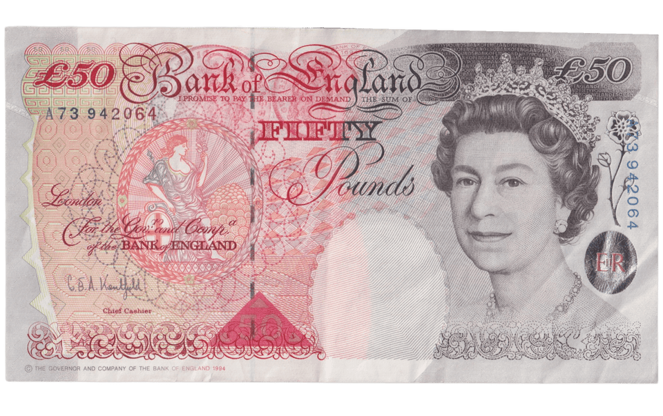 FIFTY POUNDS BANKNOTE KENTFIELD REF £50 - 20 - £50 - Cambridgeshire Coins
