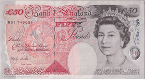 FIFTY POUNDS BANKNOTE LOWTHER REF £50 - 21 - £50 - Cambridgeshire Coins