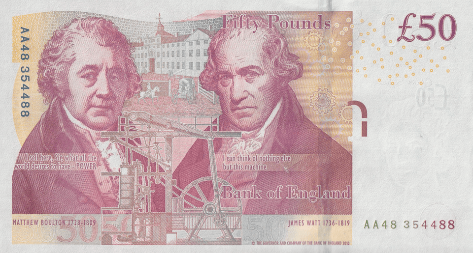 FIFTY POUNDS BANKNOTE SALMON AA01 REF £50-23 ( AUNC ) - £50 - Cambridgeshire Coins