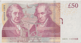 FIFTY POUNDS BANKNOTE SALMON AA01 REF £50-25 ( AUNC ) - £50 - Cambridgeshire Coins