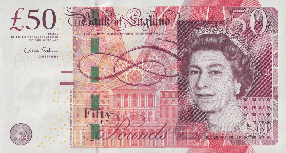 FIFTY POUNDS BANKNOTE SALMON AA01 REF £50-26 ( UNC ) - £50 - Cambridgeshire Coins