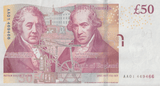 FIFTY POUNDS BANKNOTE SALMON AA01 REF £50-27 ( UNC ) - £50 - Cambridgeshire Coins