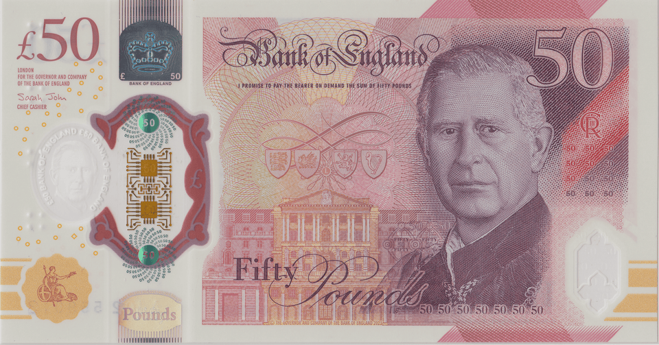 FIFTY POUNDS BANKNOTE SARAH JOHN REF £50 - 11 - £50 - Cambridgeshire Coins