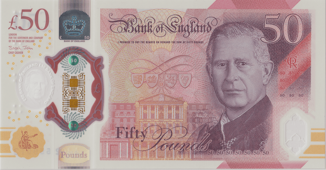 FIFTY POUNDS BANKNOTE SARAH JOHN REF £50 - 11 - £50 - Cambridgeshire Coins