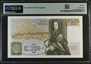 FIFTY POUNDS BANKNOTE SOMERSET PMG 66 GEM UNCIRCULATED A15 312256 - £50 Banknotes - Cambridgeshire Coins