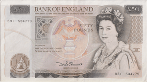 FIFTY POUNDS BANKNOTE SOMERSET REF £50 - 16 - £50 - Cambridgeshire Coins