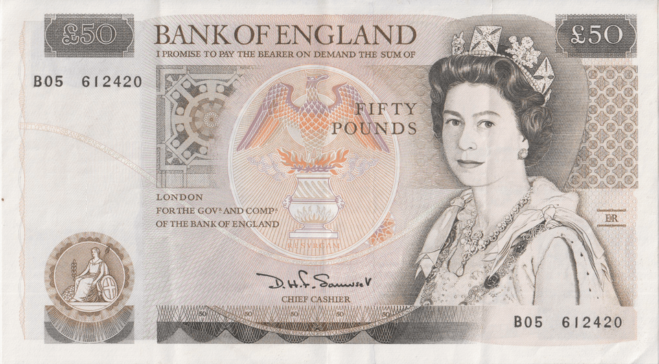 FIFTY POUNDS BANKNOTE SOMERSET REF £50 - 18 - £50 - Cambridgeshire Coins