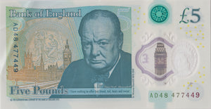 FIVE POUNDS BANKNOTE CLELAND REF £5 - 124 - £5 BANKNOTES - Cambridgeshire Coins