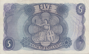 FIVE POUNDS BANKNOTE FFORDE £5-5 - £5 BANKNOTES - Cambridgeshire Coins