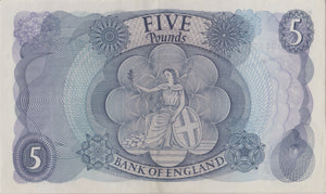 FIVE POUNDS BANKNOTE FFORDE REF £5 - 127 - £5 BANKNOTES - Cambridgeshire Coins