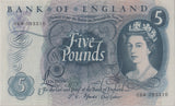 FIVE POUNDS BANKNOTE FFORDE REF £5 - 130 - £5 BANKNOTES - Cambridgeshire Coins