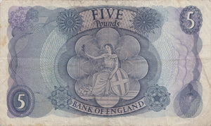 FIVE POUNDS BANKNOTE HOLLOM £5-2 - £5 BANKNOTES - Cambridgeshire Coins