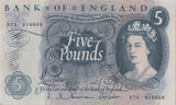FIVE POUNDS BANKNOTE HOLLOM REF £5 - 131 - £5 BANKNOTES - Cambridgeshire Coins
