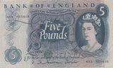 FIVE POUNDS BANKNOTE HOLLOM REF £5 - 134 - £5 BANKNOTES - Cambridgeshire Coins