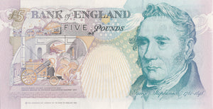 FIVE POUNDS BANKNOTE LOWTHER REF £5 - 111 - £5 BANKNOTES - Cambridgeshire Coins