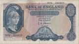 FIVE POUNDS BANKNOTE O'BRIEN REF £5 - 147 - £5 BANKNOTES - Cambridgeshire Coins
