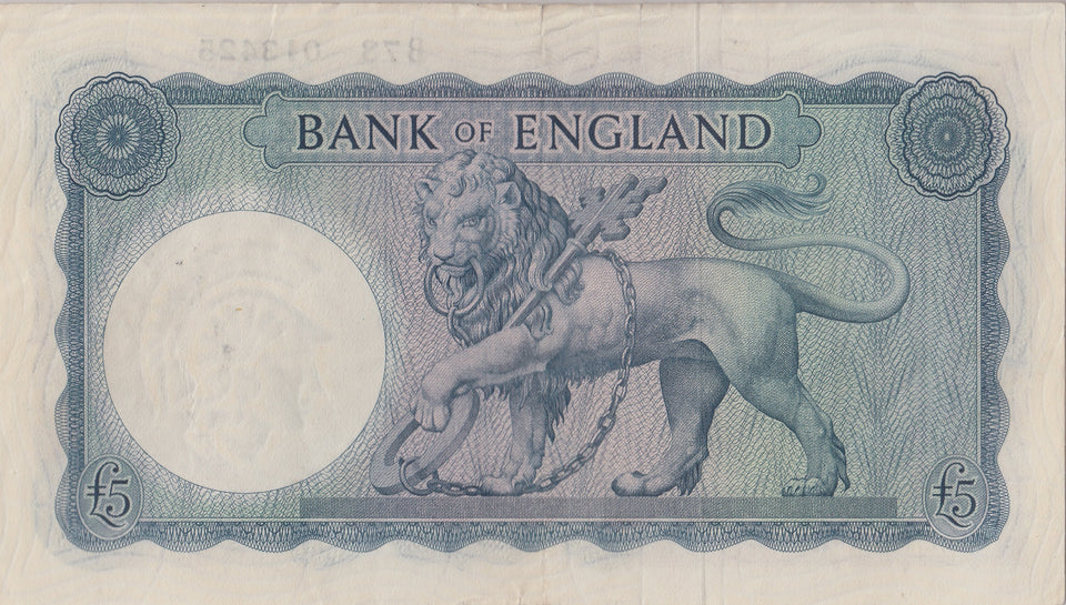FIVE POUNDS BANKNOTE O'BRIEN REF £5 - 50 - £5 BANKNOTES - Cambridgeshire Coins