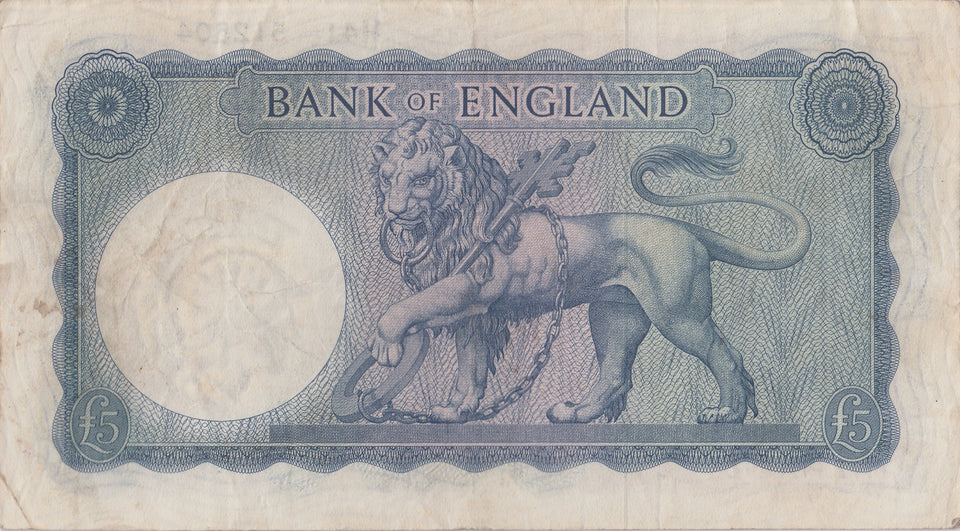 FIVE POUNDS BANKNOTE O'BRIEN REF £5 - 70 - £5 BANKNOTES - Cambridgeshire Coins