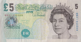 FIVE POUNDS BANKNOTE SALMON REF £5 - 121 - £5 BANKNOTES - Cambridgeshire Coins