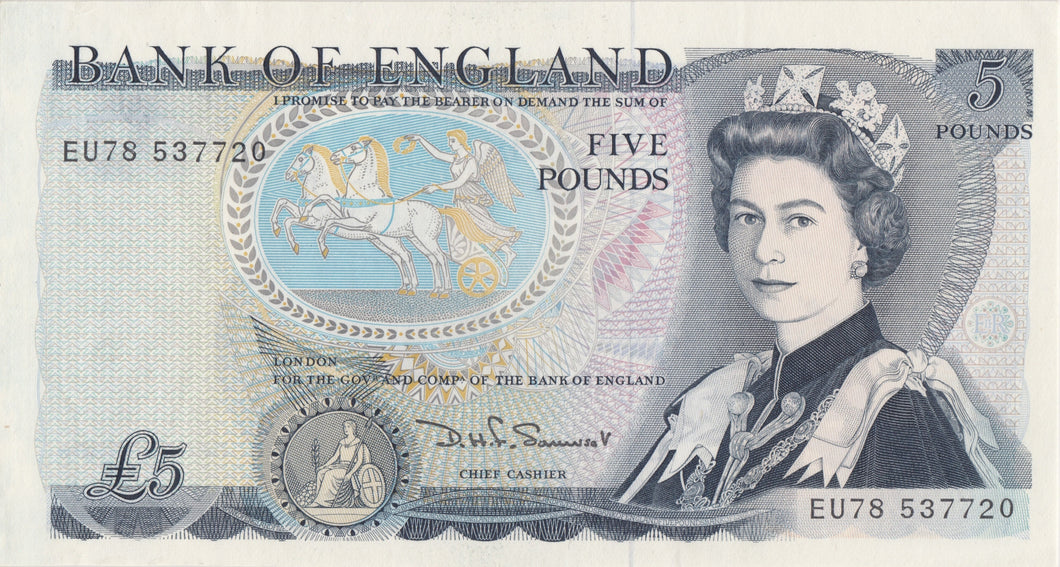 FIVE POUNDS BANKNOTE SOMERSET REF £5 - 77 - £5 BANKNOTES - Cambridgeshire Coins