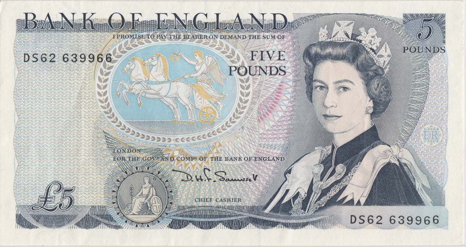 FIVE POUNDS BANKNOTE SOMERSET REF £5 - 79 - £5 BANKNOTES - Cambridgeshire Coins