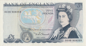 FIVE POUNDS BANKNOTE SOMERSET REF £5 - 80 - £5 BANKNOTES - Cambridgeshire Coins