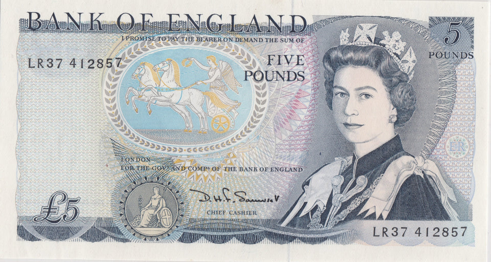 FIVE POUNDS BANKNOTE SOMERSET REF £5 - 99 - £5 BANKNOTES - Cambridgeshire Coins