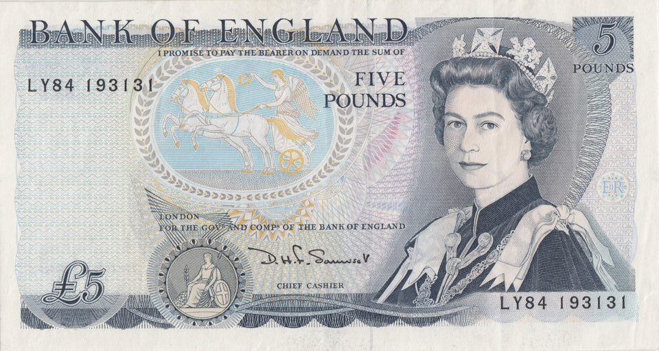 FIVE POUNDS BANKNOTE SOMMERSET REF £5 - 11 - £5 BANKNOTES - Cambridgeshire Coins