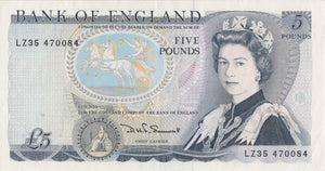 FIVE POUNDS BANKNOTE SOMMERSET REF £5 - 13 - £5 BANKNOTES - Cambridgeshire Coins