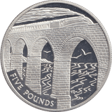 FIVE POUNDS SILVER PROOF 2004 ALDERNEY TRAIN COINS - Silver Proof - Cambridgeshire Coins